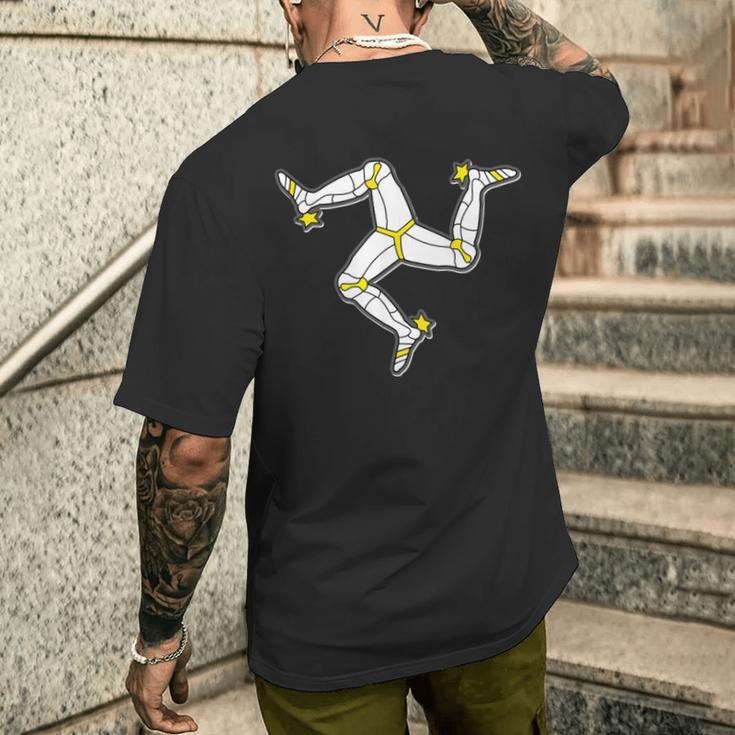 マン島 マンクス旗 伝統的なケルトのお土産 メンズTシャツ バックプリント 彼への贈り物