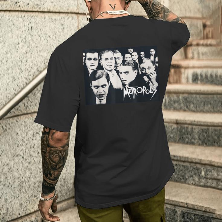 メトロポリス（Metropolis）- 男たちの乱痴気騒ぎ -1927年sf映画 レトロ アート かっこいい メンズTシャツ バックプリント 彼への贈り物