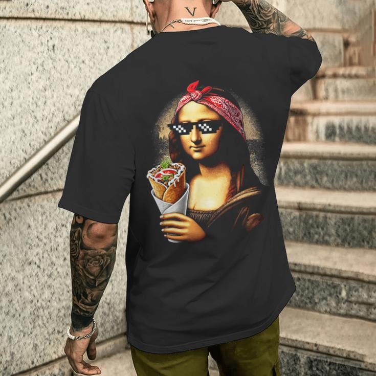 モナリザ ドネルケバブ メンズTシャツ バックプリント 彼への贈り物