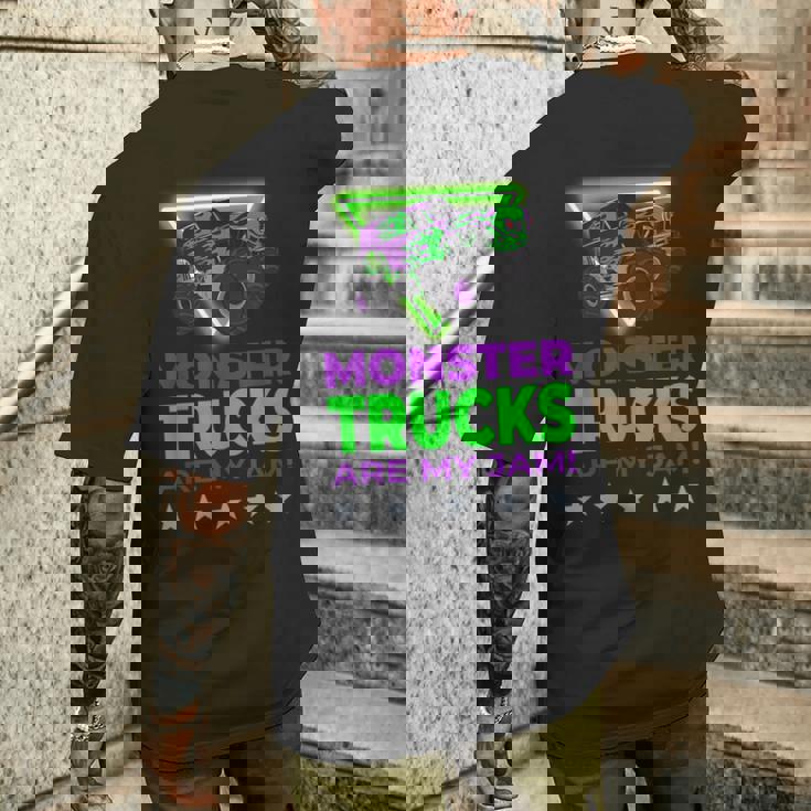 モンスタートラックは私のジャムです メンズTシャツ バックプリント 彼への贈り物