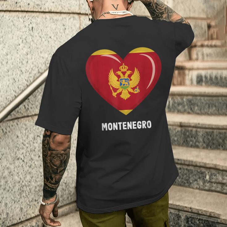 モンテネグロ国旗シャツ メンズTシャツ バックプリント 彼への贈り物
