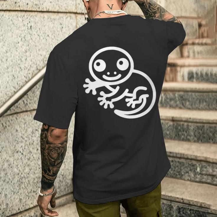 ヤモリ ペット好き かわいい アニメ ヤモリ 動物 生き物 メンズTシャツ バックプリント 彼への贈り物