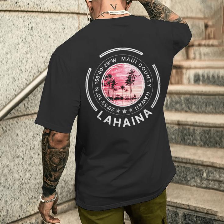 ラハイナ マウイ ハワイ レトロ 長袖tシャツ メンズTシャツ バックプリント 彼への贈り物