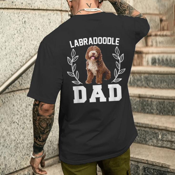 メンズ ラブラドゥードル お父さん 面白いクロスブリード 犬好きの方へのギフトに メンズTシャツ バックプリント 彼への贈り物