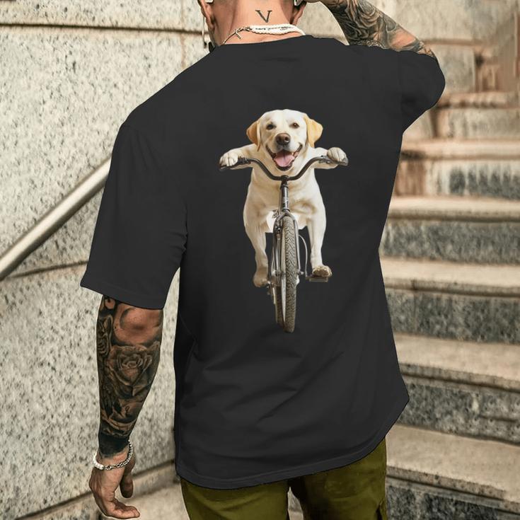 ラブラドールレトリバー サイクリング メンズTシャツ バックプリント 彼への贈り物