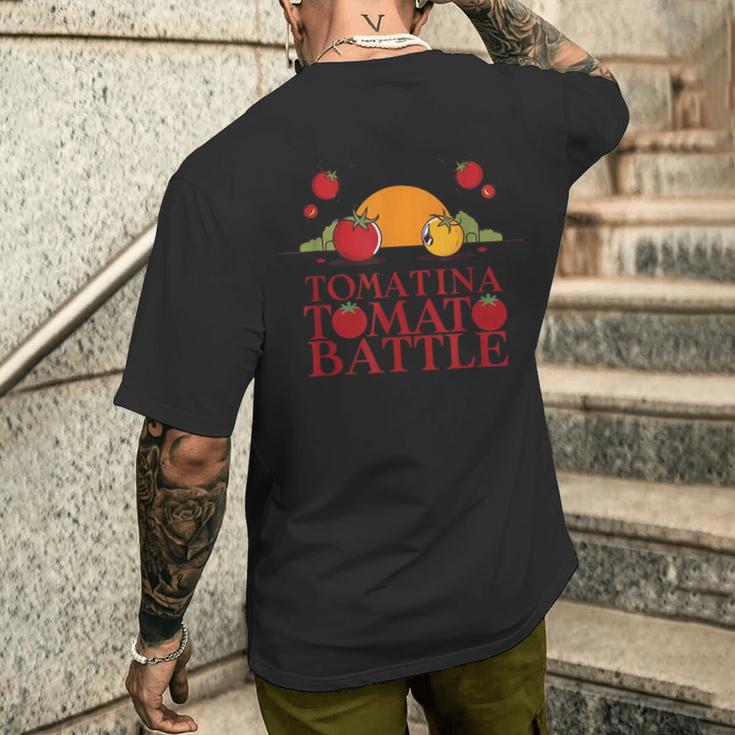 ラ・トマティーナ トマトバトルフェスティバル メンズTシャツ バックプリント 彼への贈り物