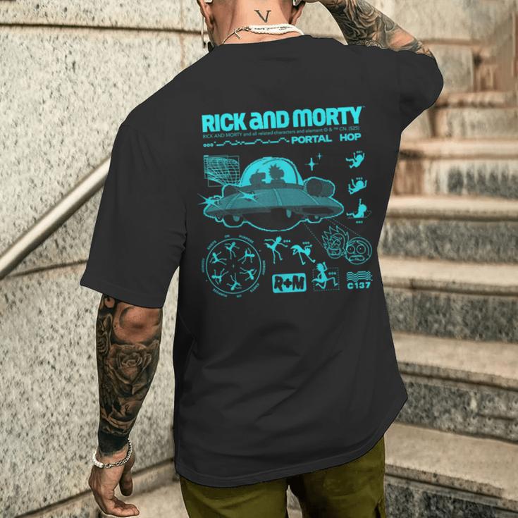 リック・アンド・モーティ・ポータル・ホップリック・アンド・モーティ・マーチ メンズTシャツ バックプリント 彼への贈り物