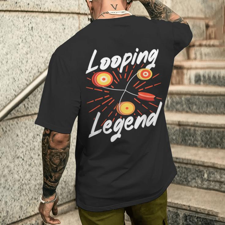 ルーピング レジェンド ヨーヨー ジャグリング ヨーヨーイング ヨーヨー メンズTシャツ バックプリント 彼への贈り物