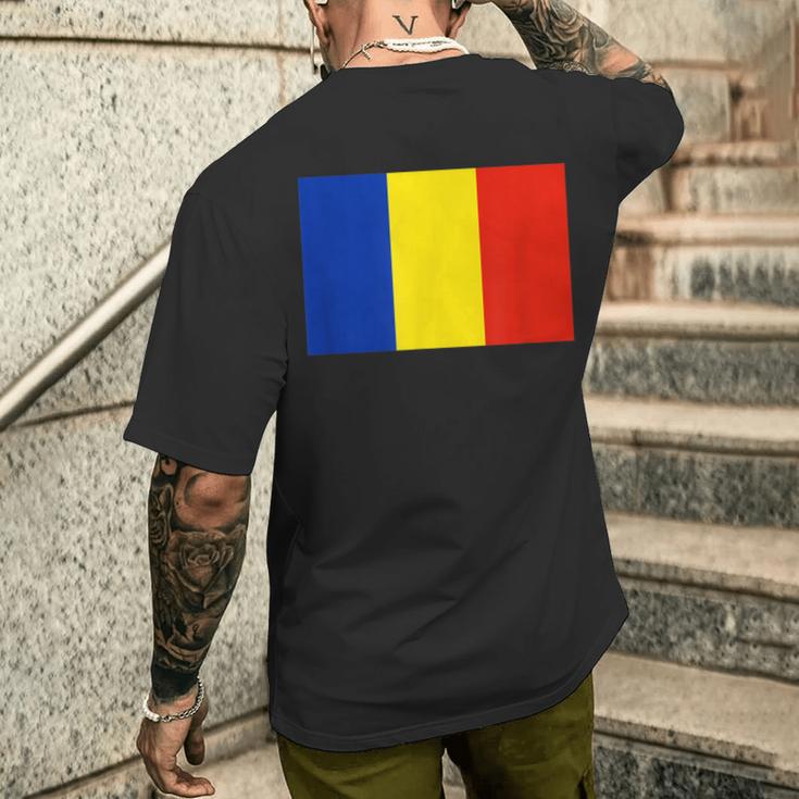 ルーマニア国旗 メンズTシャツ バックプリント 彼への贈り物