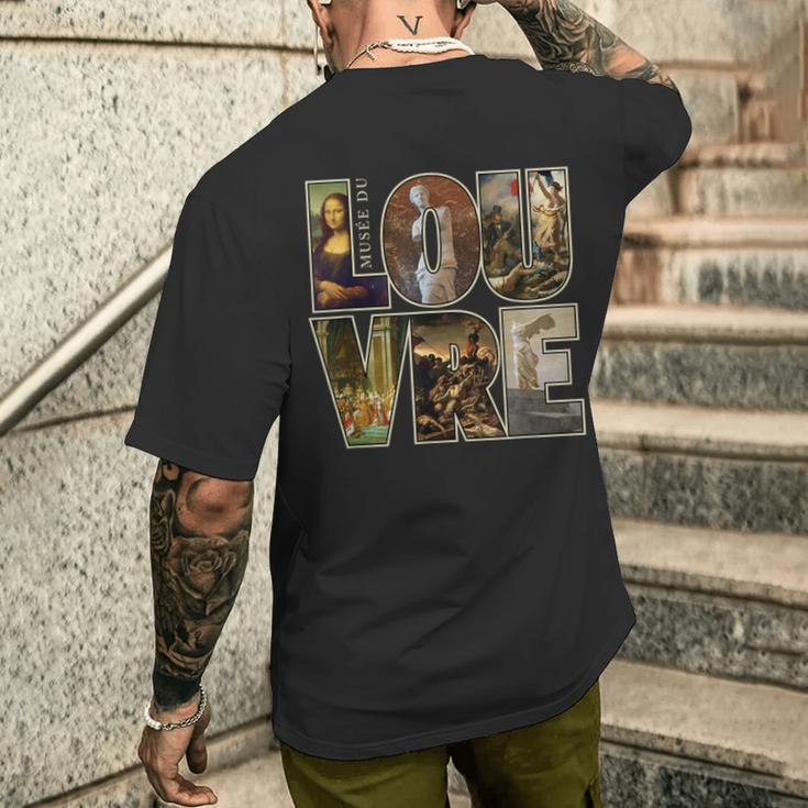 ルーヴル美術館 パリ フランス 芸術作品 メンズTシャツ バックプリント 彼への贈り物