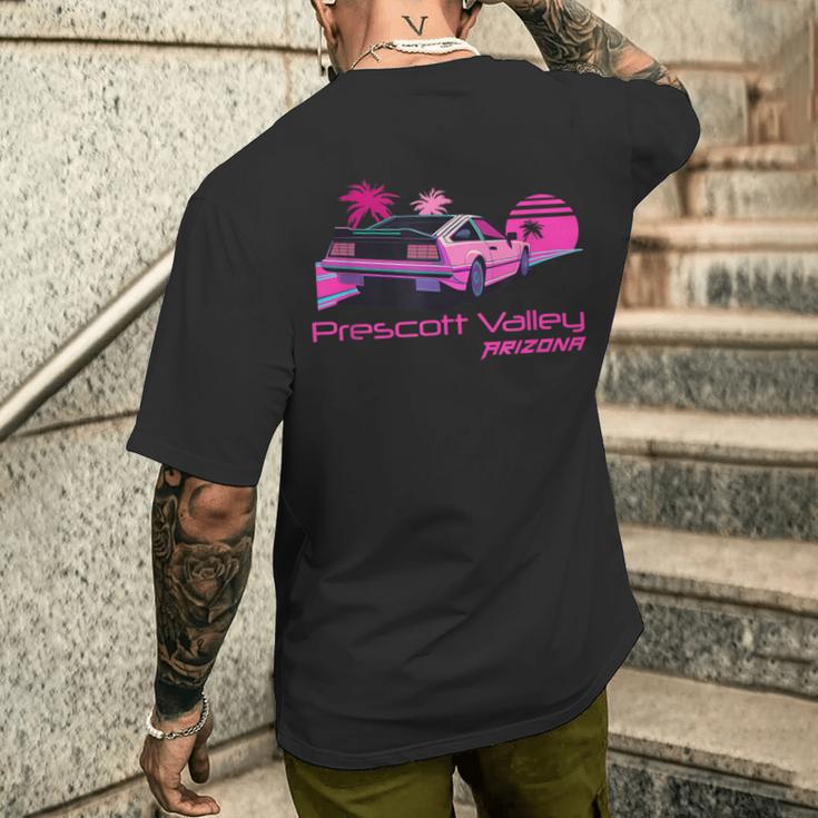 レトロ プレスコットバレー アリゾナ メンズTシャツ バックプリント 彼への贈り物