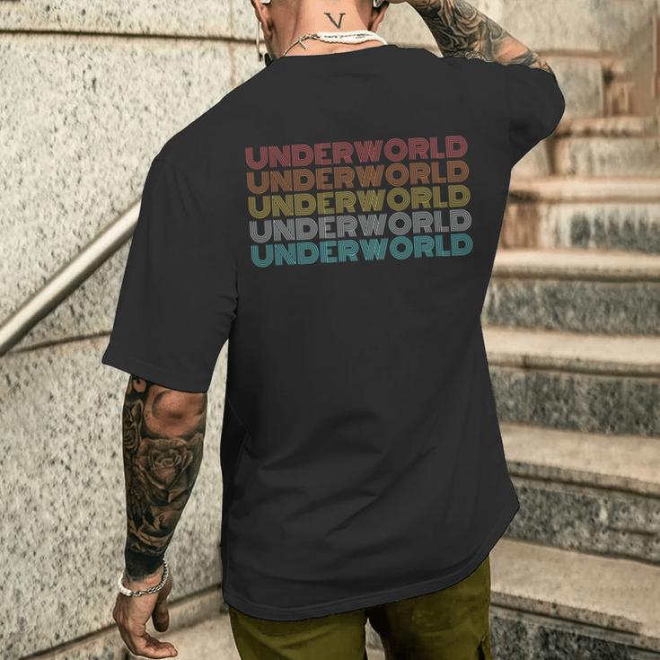 レトロ ヴィンテージ アンダーワールド 長袖tシャツ メンズTシャツ バックプリント 彼への贈り物
