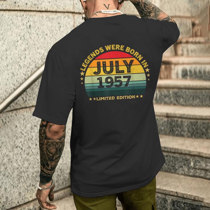 レトロな69歳の誕生日伝説は1957年7月に誕生しました。 メンズTシャツ バックプリント 彼への贈り物