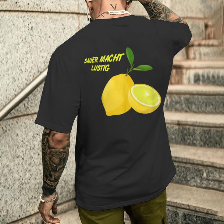 レモンセリフ、サワーメイク 面白いフルーツレモンギフト メンズTシャツ バックプリント 彼への贈り物