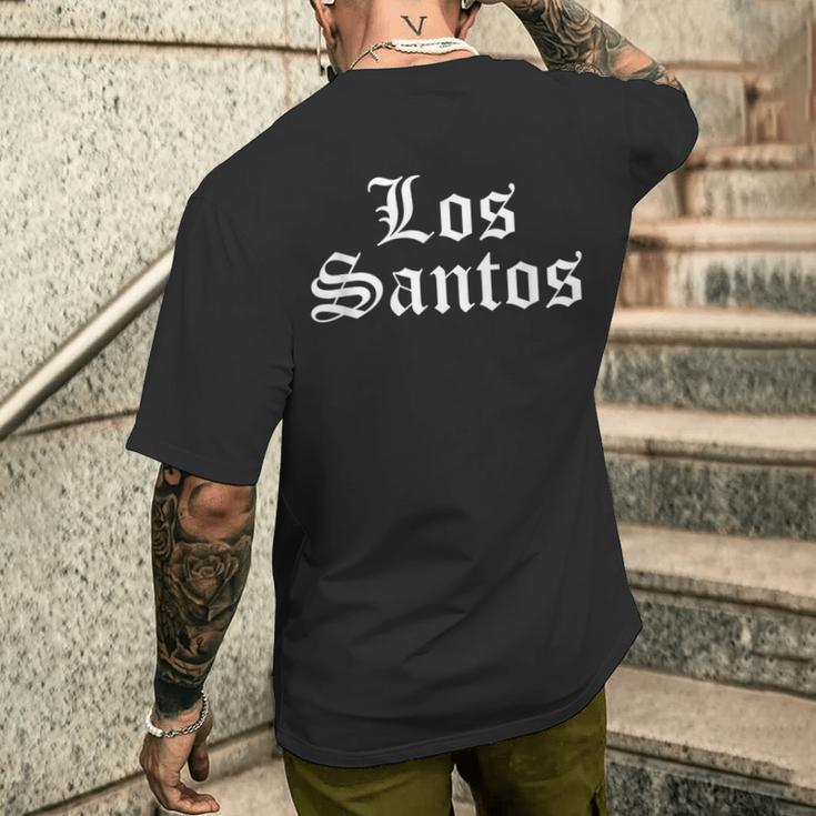 ロスサントス 中世 古英語 メンズTシャツ バックプリント 彼への贈り物