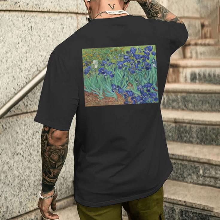 ヴィンセント・ファン・ゴッホによるアイリス1889 長袖tシャツ メンズTシャツ バックプリント 彼への贈り物