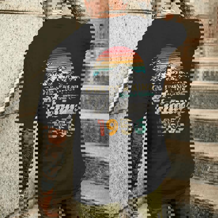 ヴィンテージ 1956 誕生日 70年 マウンテン レトロ メンズTシャツ バックプリント 彼への贈り物