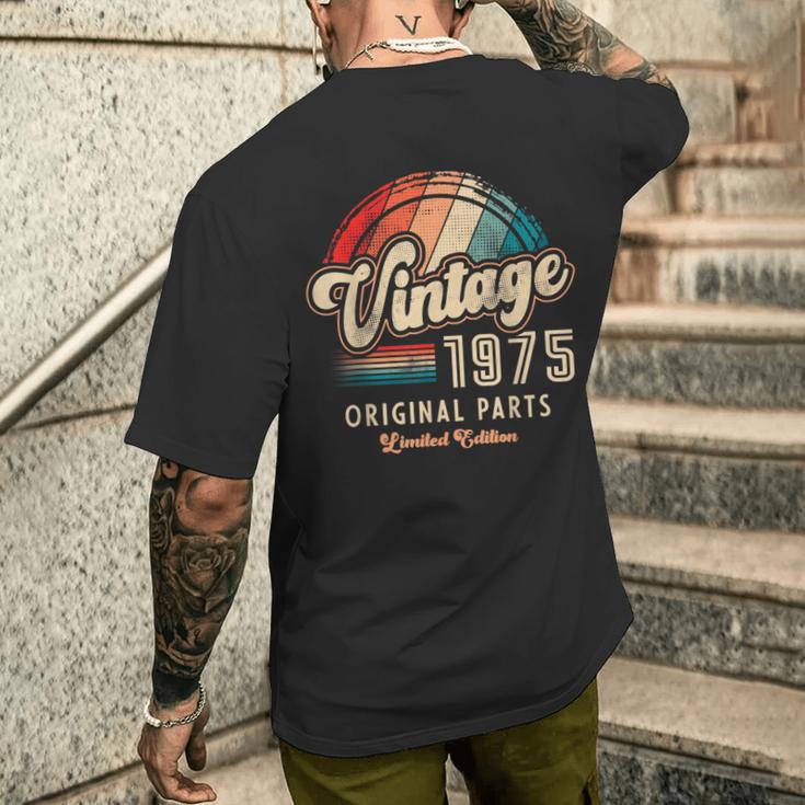 ヴィンテージ 1975 オリジナル・パーツ 限定版 誕生51周年記念 メンズTシャツ バックプリント 彼への贈り物