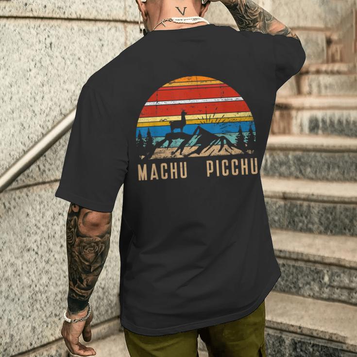 ヴィンテージ マチュピチュ製品 ペルーのお土産プリント メンズTシャツ バックプリント 彼への贈り物
