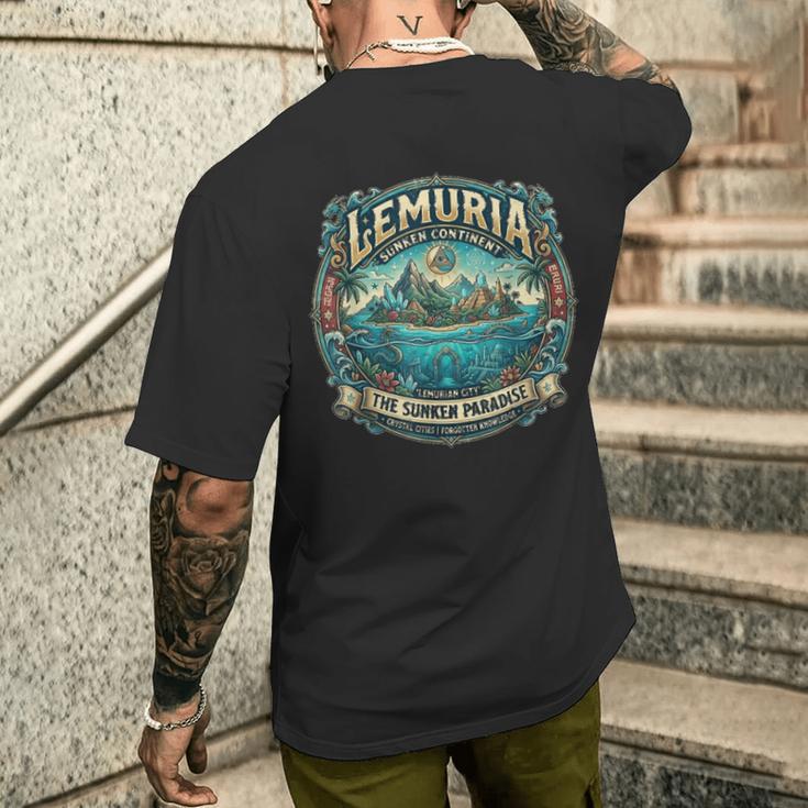 ヴィンテージ レムリア 沈没大陸 メンズTシャツ バックプリント 彼への贈り物