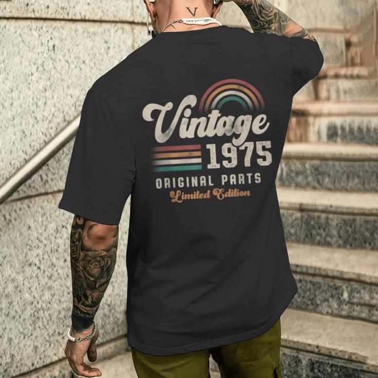 ヴィンテージ1975年、誕生年51年 レトロ メンズTシャツ バックプリント 彼への贈り物