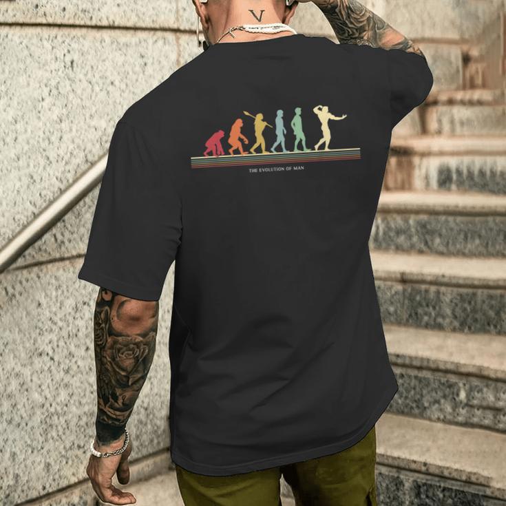 人間のボディビルダーへの進化 メンズTシャツ バックプリント 彼への贈り物