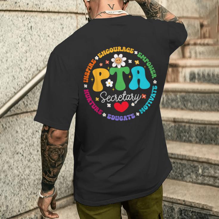保護者教員会 チームサポーター Pta秘書 メンズTシャツ バックプリント 彼への贈り物