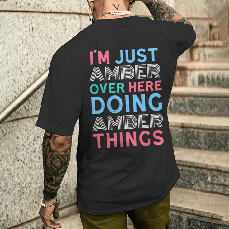 俺はこっちのアンバーなんだよこいつはアンバー・シングス・ネームをやってるだけ 長袖tシャツ メンズTシャツ バックプリント 彼への贈り物