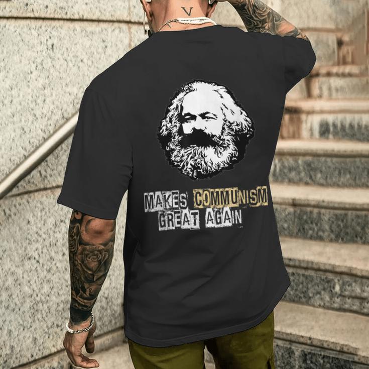 共産主義を再び素晴らしいものにする、カール・マルクス、コムニスムス、マルクス メンズTシャツ バックプリント 彼への贈り物