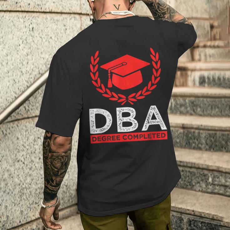 博士 Dba 学生 経営学博士 メンズTシャツ バックプリント 彼への贈り物