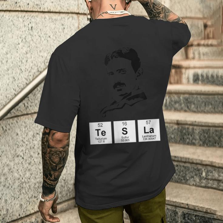 周期表 ニコラ・テスラア メンズTシャツ バックプリント 彼への贈り物