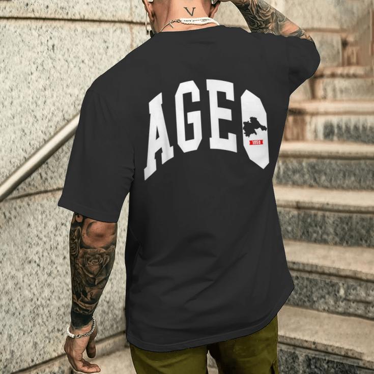 埼玉 市ティ 上尾市 メンズTシャツ バックプリント 彼への贈り物