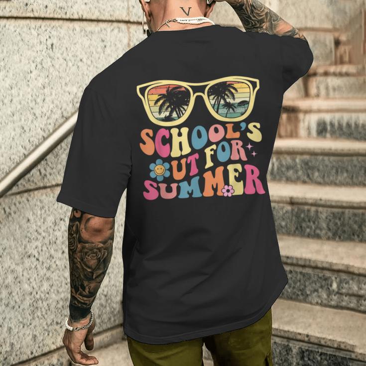 夏休みのレトロスクール最終日、先生のお出かけ メンズTシャツ バックプリント 彼への贈り物