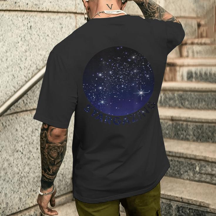 天体観測星天文学 メンズTシャツ バックプリント 彼への贈り物