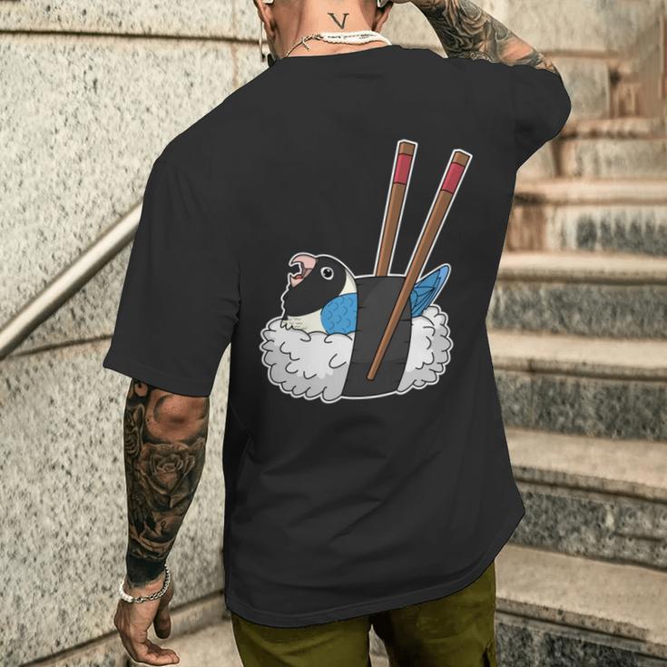 寿司ロール オウム I Kawaii Food I Blue-Masked Lovebird 長袖tシャツ メンズTシャツ バックプリント 彼への贈り物