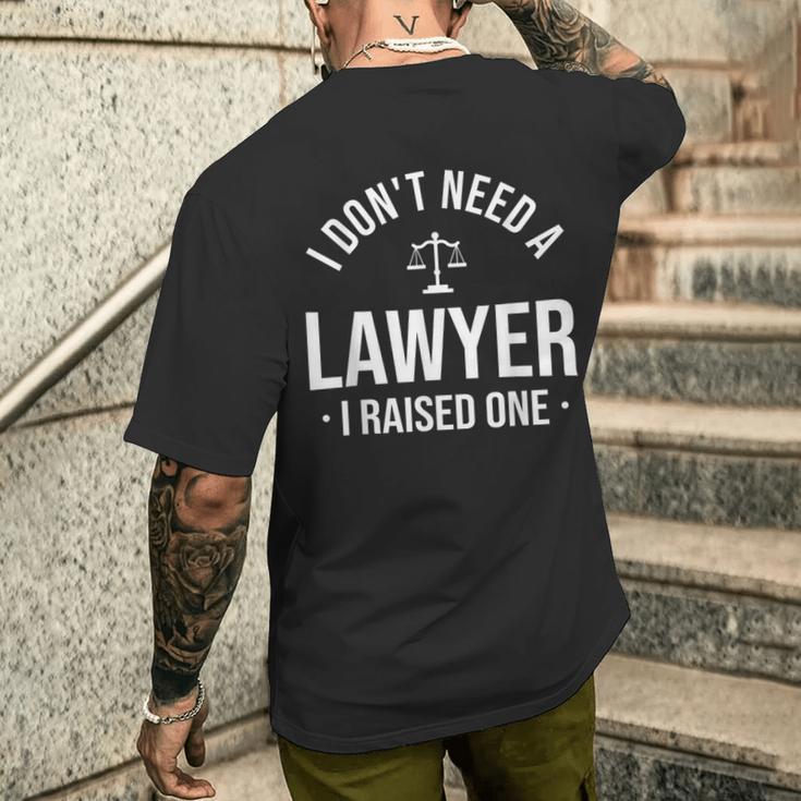 弁護士 I Raised One Attorney 法律顧問 パラリーガル メンズTシャツ バックプリント 彼への贈り物