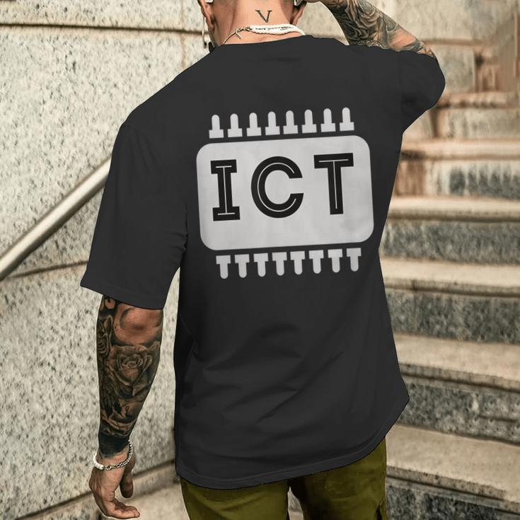 情報技術ict技術者 メンズTシャツ バックプリント 彼への贈り物