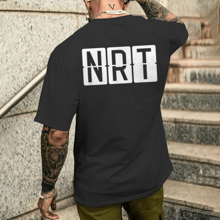 成田国際空港 東京都 Nrt メンズTシャツ バックプリント 彼への贈り物