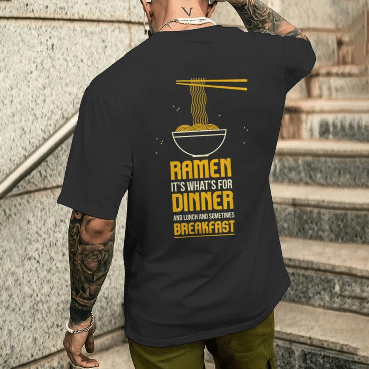 日本のラーメン I アジアンフード I ラーメン メンズTシャツ バックプリント 彼への贈り物