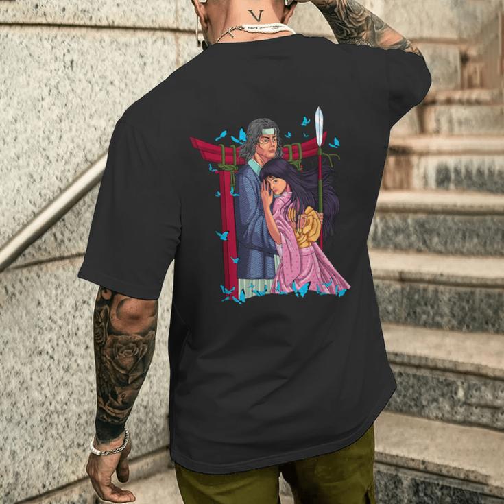 日本の神 イザナギとイザナミ メンズTシャツ バックプリント 彼への贈り物