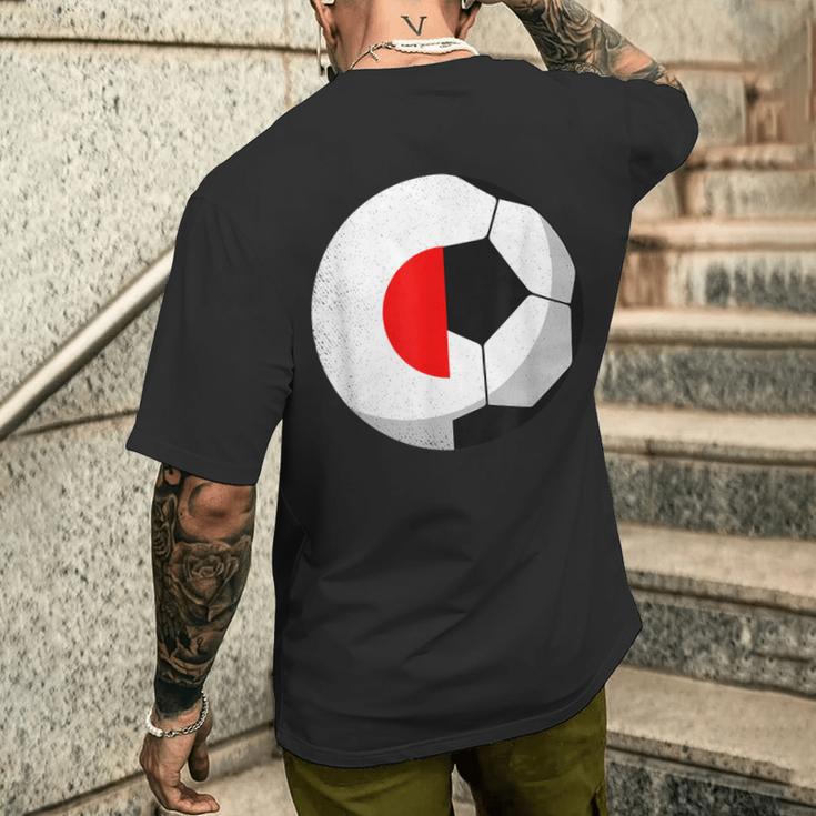 日本国旗、サッカー日本代表のルーツ メンズTシャツ バックプリント 彼への贈り物