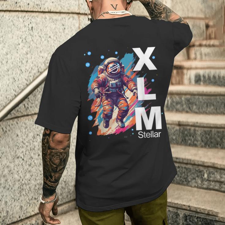 暗号通貨xlm恒星ルーメンハードコアホルダー。 メンズTシャツ バックプリント 彼への贈り物