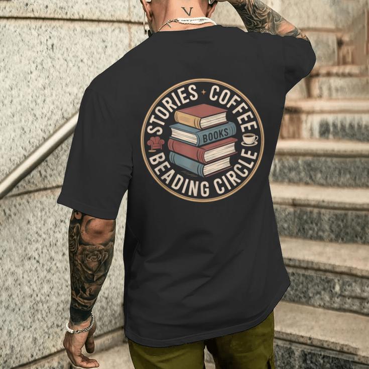 物語コーヒー読書サークル メンズTシャツ バックプリント 彼への贈り物