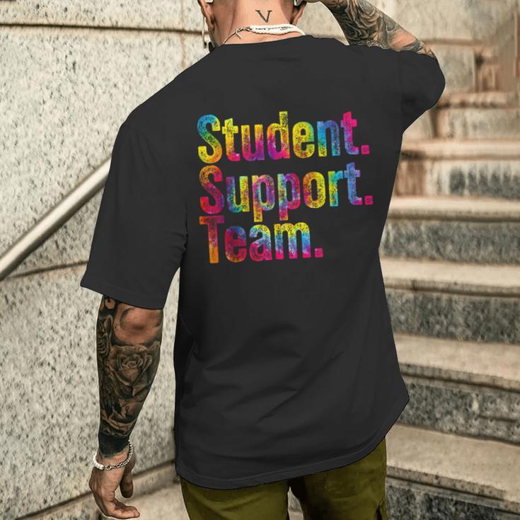 特別支援教員感謝学生支援チーム メンズTシャツ バックプリント 彼への贈り物