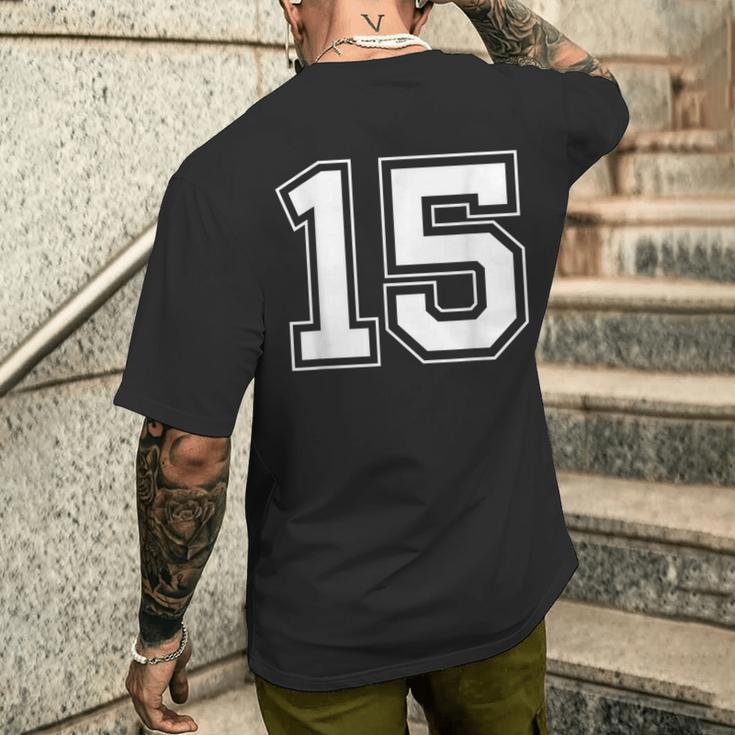 番号15 メンズTシャツ バックプリント 彼への贈り物