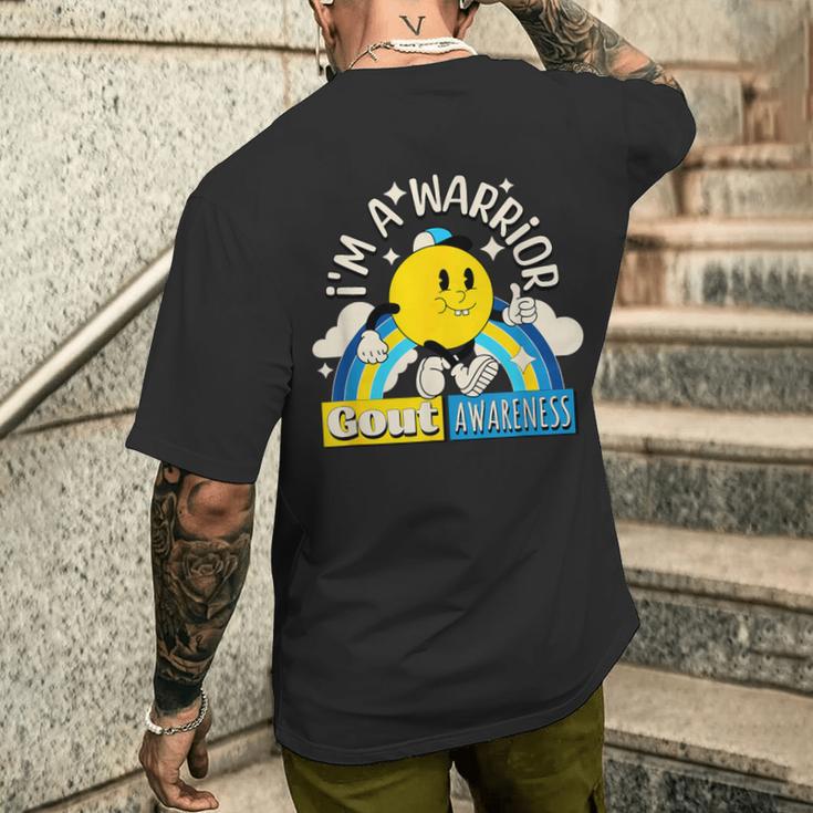 痛風戦士 関節炎 痛風啓発 メンズTシャツ バックプリント 彼への贈り物