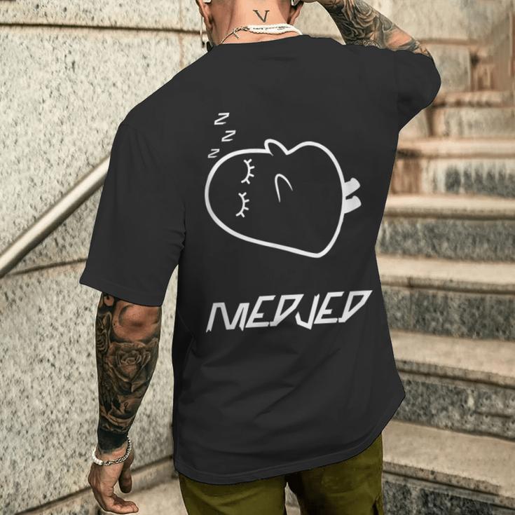 眠っているメジェド、面白い皮肉 メンズTシャツ バックプリント 彼への贈り物