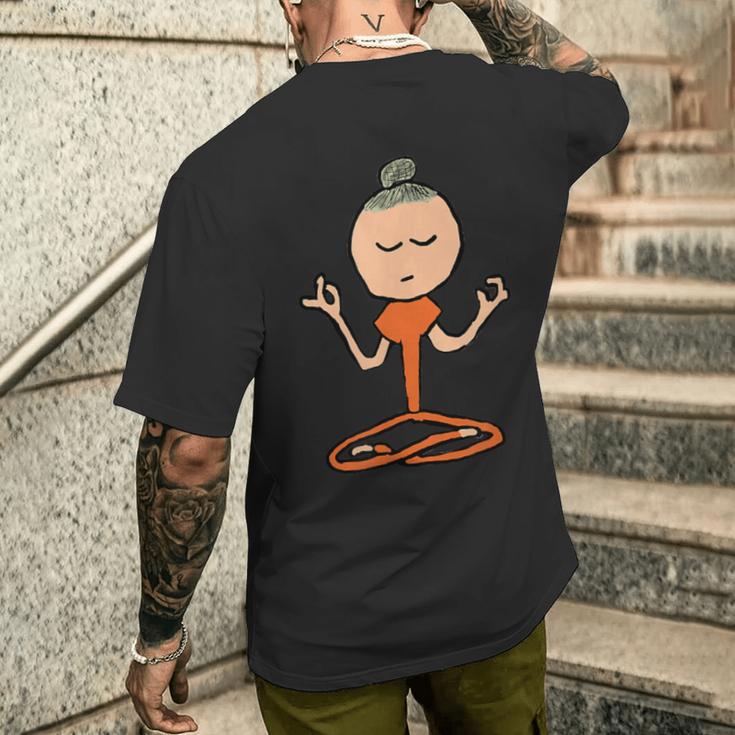 瞑想仏教 メンズTシャツ バックプリント 彼への贈り物