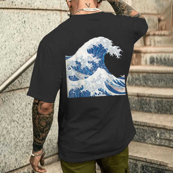 神奈川沖浪日本美術の大波 メンズTシャツ バックプリント 彼への贈り物