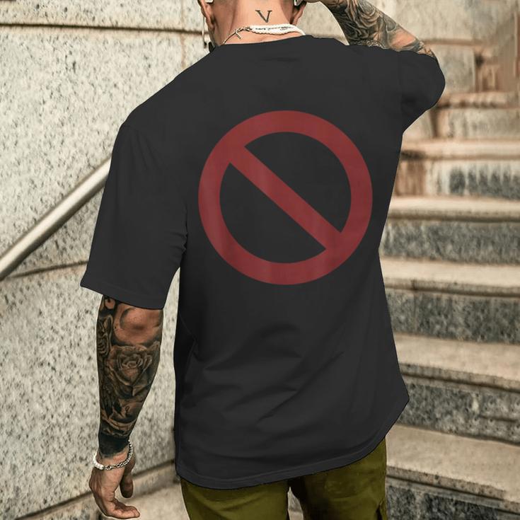 禁止標識 禁止 メンズTシャツ バックプリント 彼への贈り物